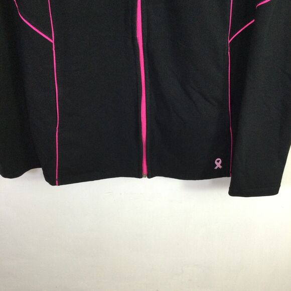 Catherines Womens Breast cancer Vest Full Zip Long Sleeves Black Size 4X Plus - Picture 9 of 16